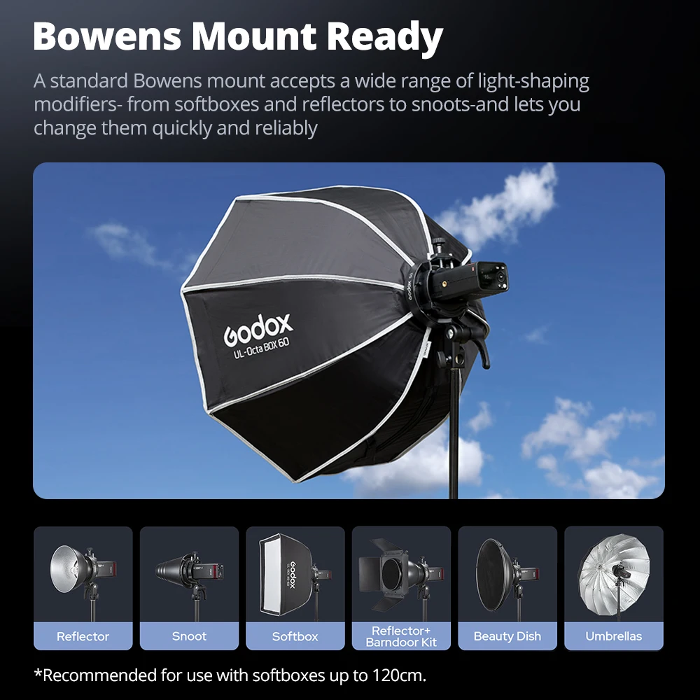 GODOX S3 Flash Bracket Speedlite Bracket with Bowens Mount for On-camera Flash V100 V860 AD200Pro II Accessories view 3