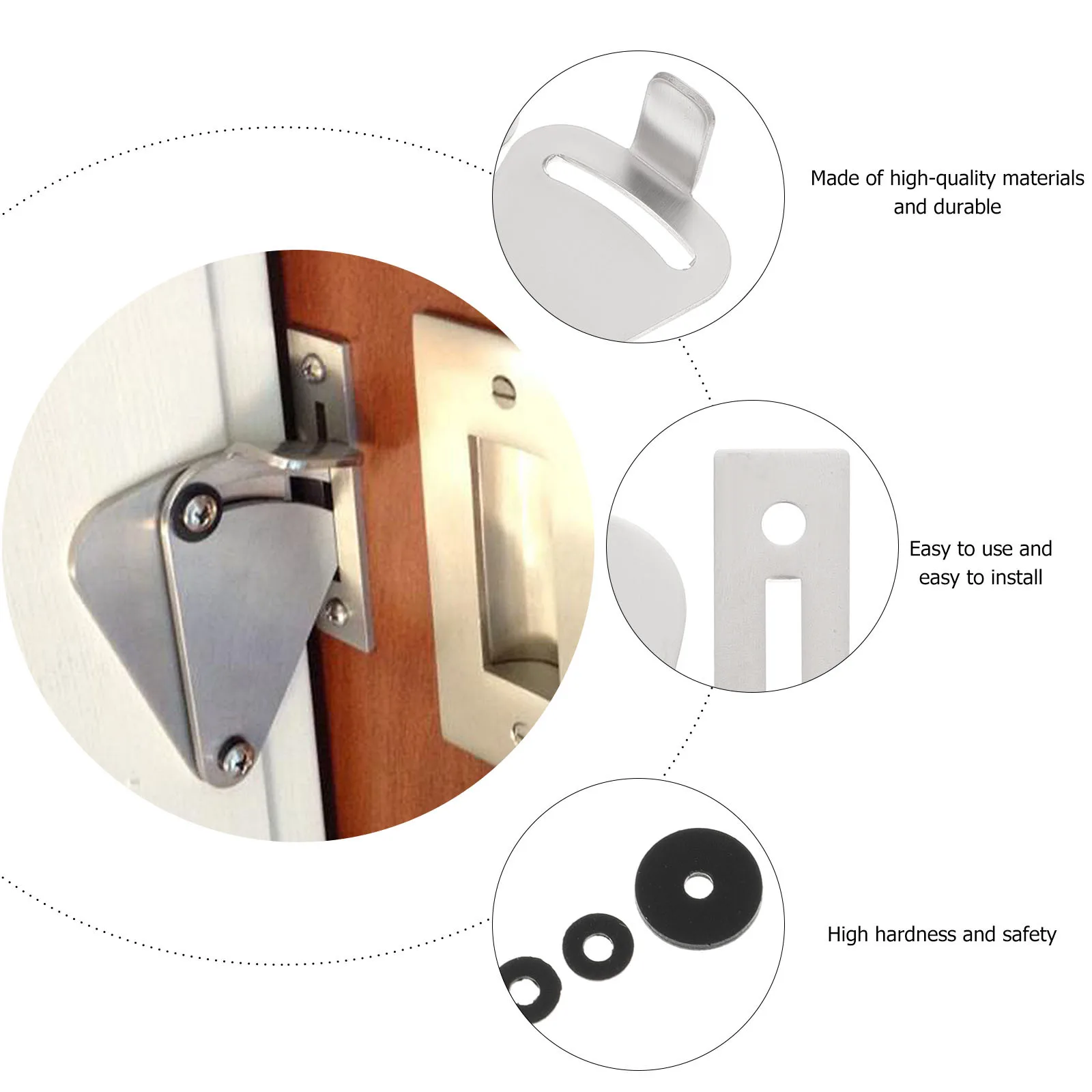 

1Set Barn Sliding Door Lock American Style Strong Wooden Lock for Indoor Bathroom Bedroom Use Sliding Door Accessory