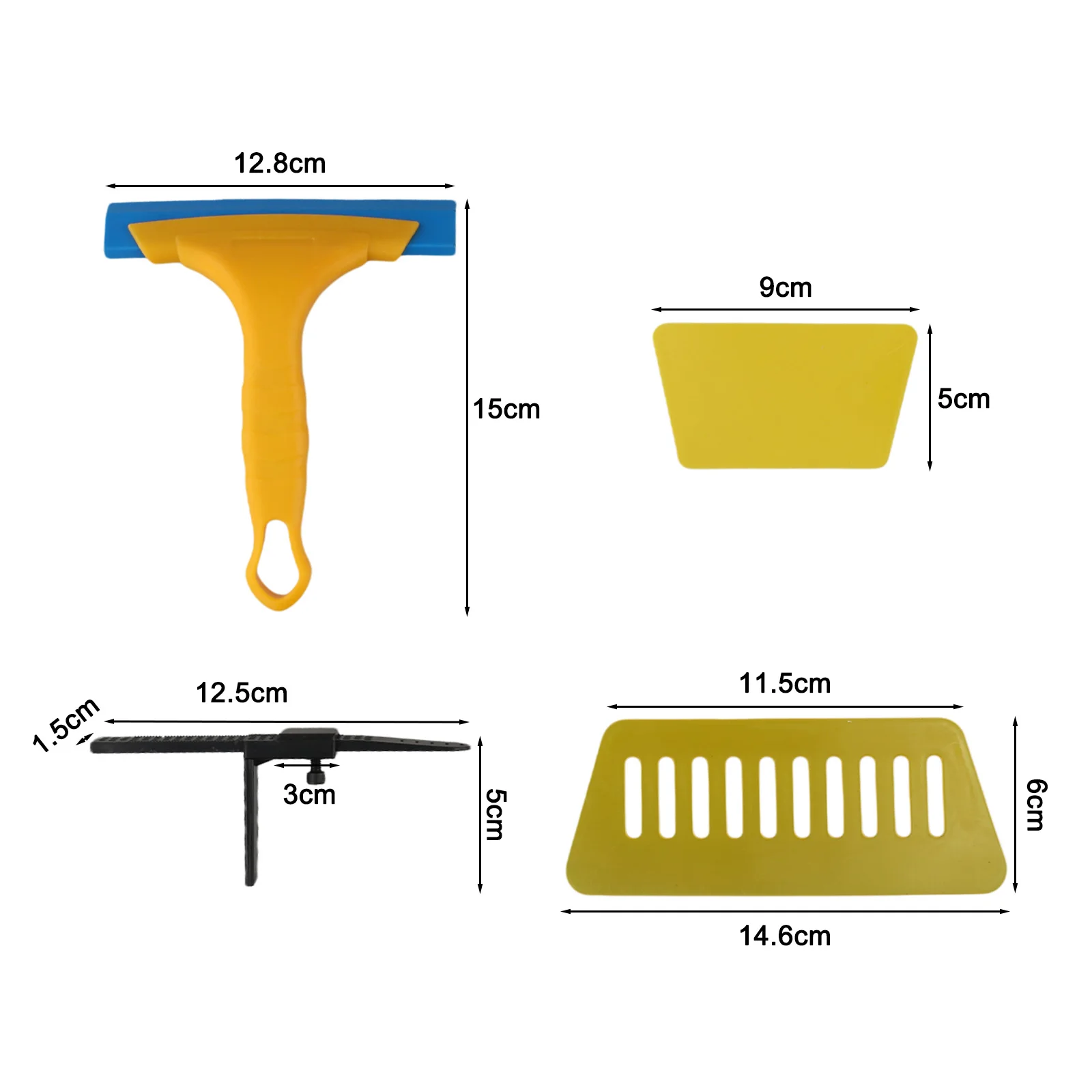 Plastic Scrapers Glass Film Tool Set 1 Trimming Device 2 Oxford Scrapers Children-friendly Design Children Friendly Scraper Set