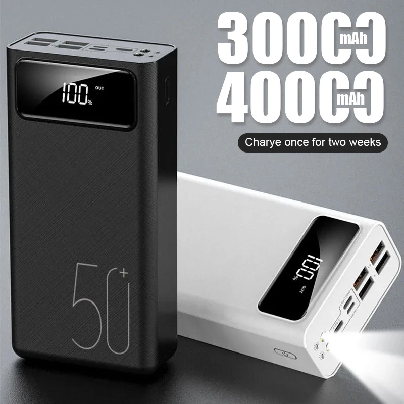 

New Power Bank 30000mAh/40000mAh Portable Charger LED Light Poverbank Powerbank External Battery For iPhone Xiaomi OPPO