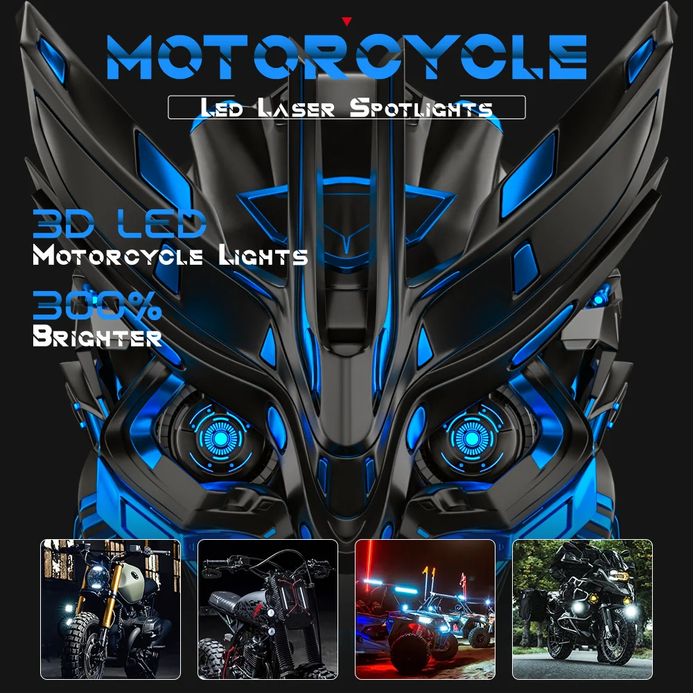LED Work Light Spotlight Fog Light Driving Lamp for BMW R1200GS R1250GS F800 F850 F900 Motorcycle SUV ATV UTV Truck