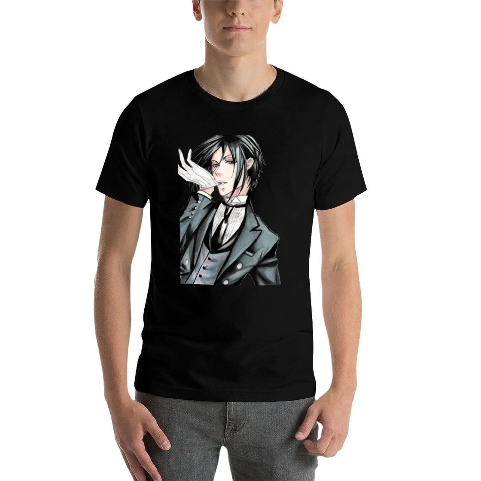Sebastian (Black Butler) T-Shirt Plus Size Non-Shrink T-Shirt - view 3