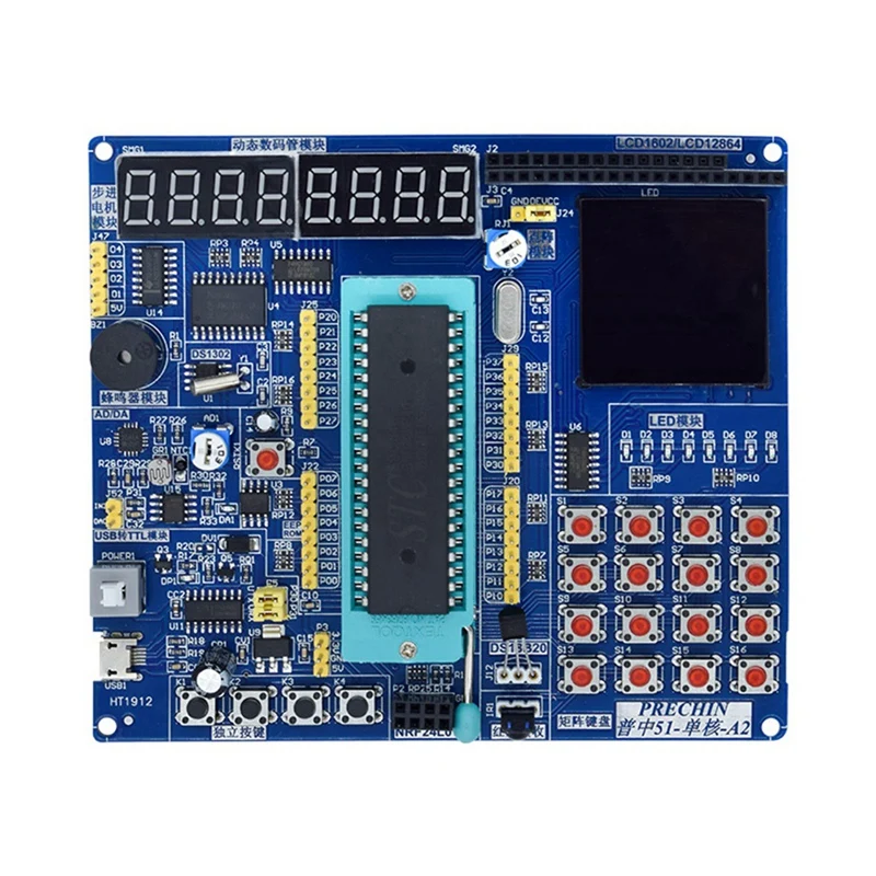 51 Single Chip Microcomputer Development Board 51 Development Board Learning Board STC89C52 Suite Minimum System