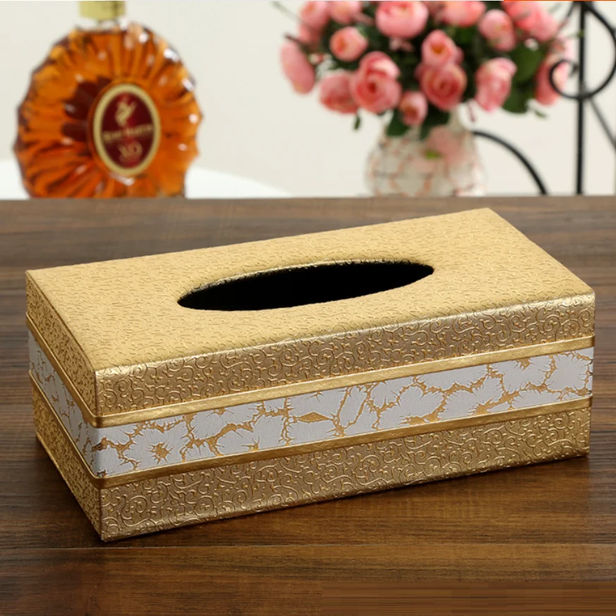 High Quality Leather Tissue Box Napkin Holder Paper Case Bathroom Tissue Box Cover Car Napkin Storage Modern Toilet Paper Box