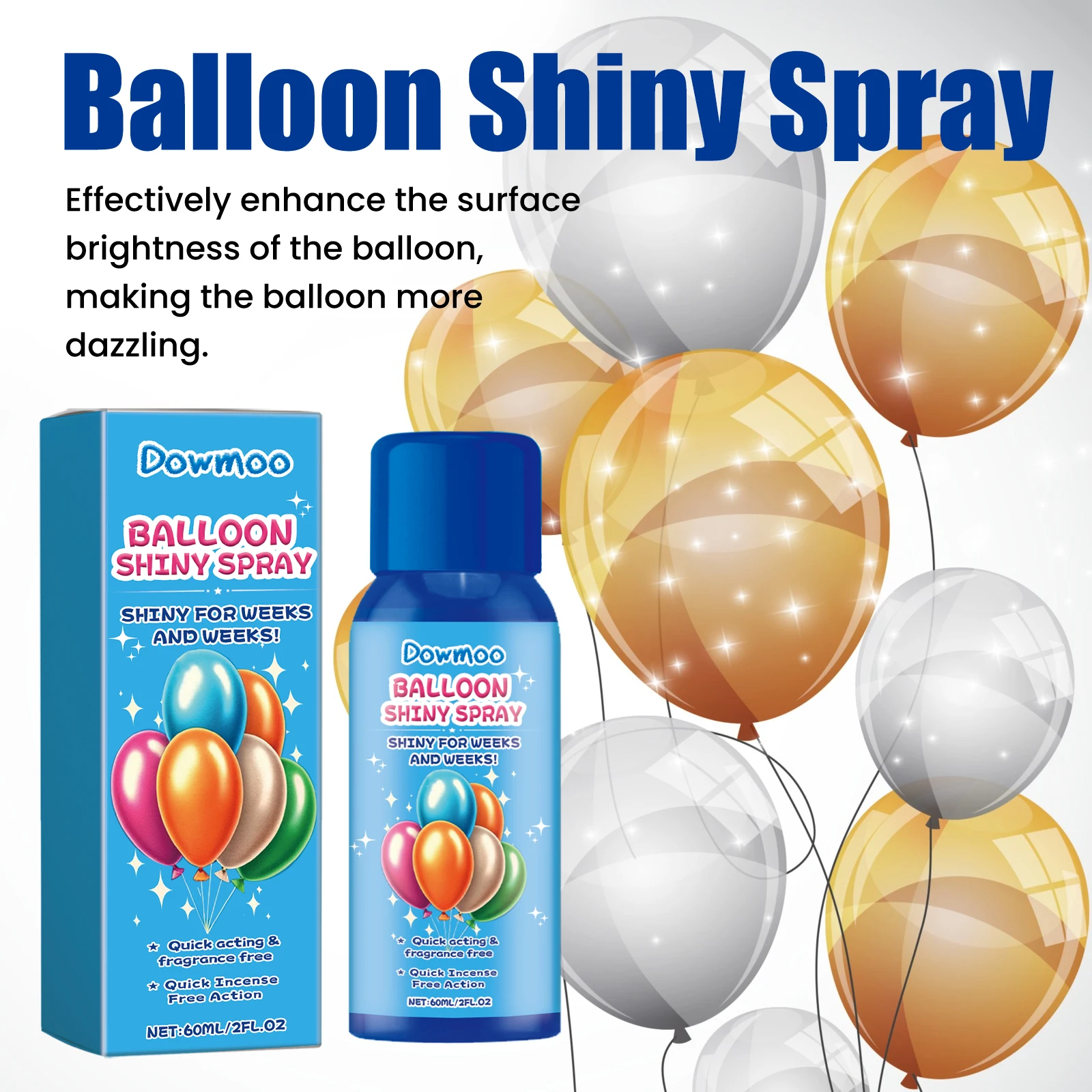 

Balloon Shiny Gloss Spray For Latex Birthday Balloons No Drips Enhance Brightness Decoration Balloon Brightener Aerosol Spray