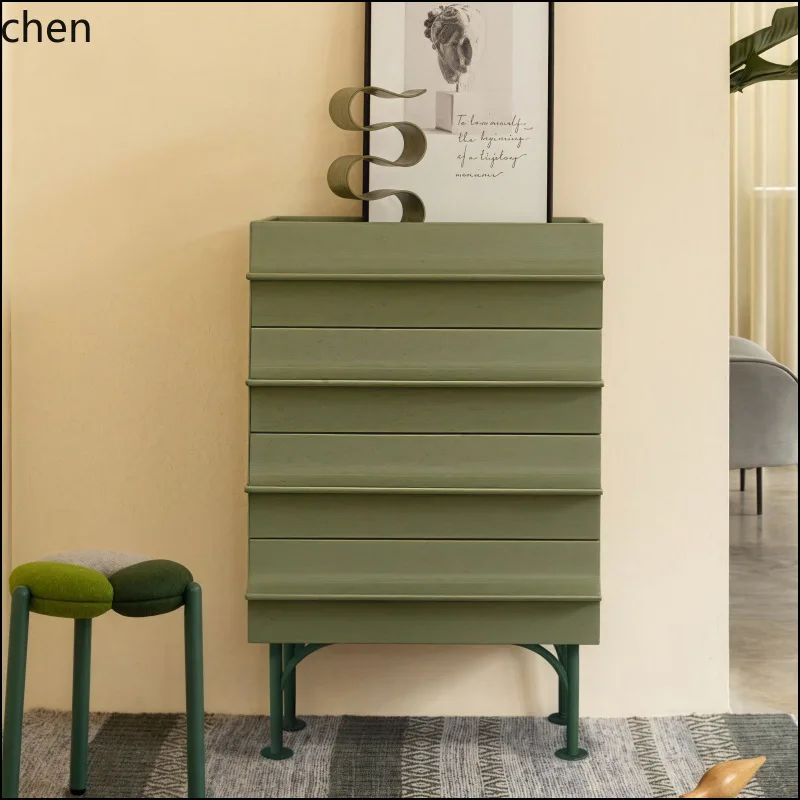 HT Lacquered Two Three Four Five Drawer Cabinet Bedroom Storage Modern Simple Storage Cabinet  Drawer Cabinet Complete Set