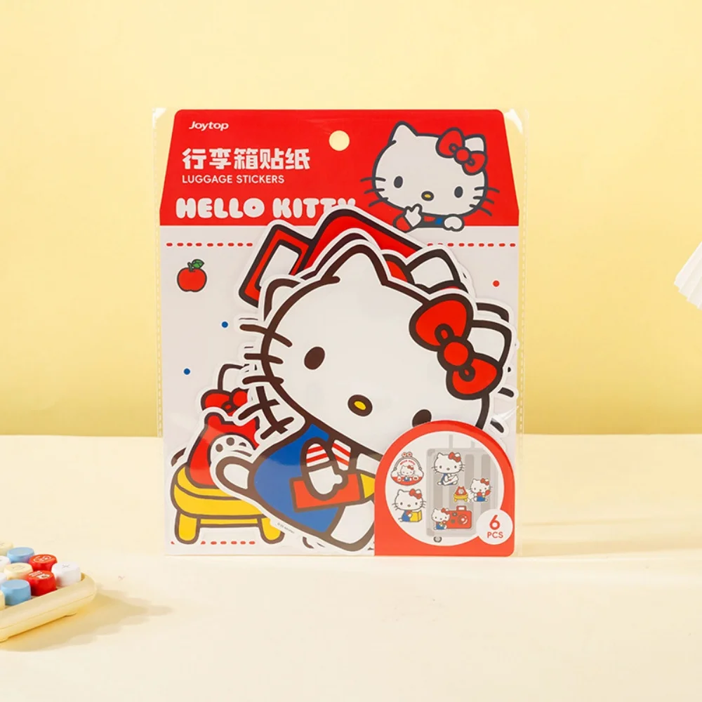ملصقات سانريو هالو كيتي الأصلية لتزيين حقيبة الكمبيوتر المحمول وملصقات الكمبيوتر المحمول والقرطاسية وهدايا عيد الميلاد للفتيات