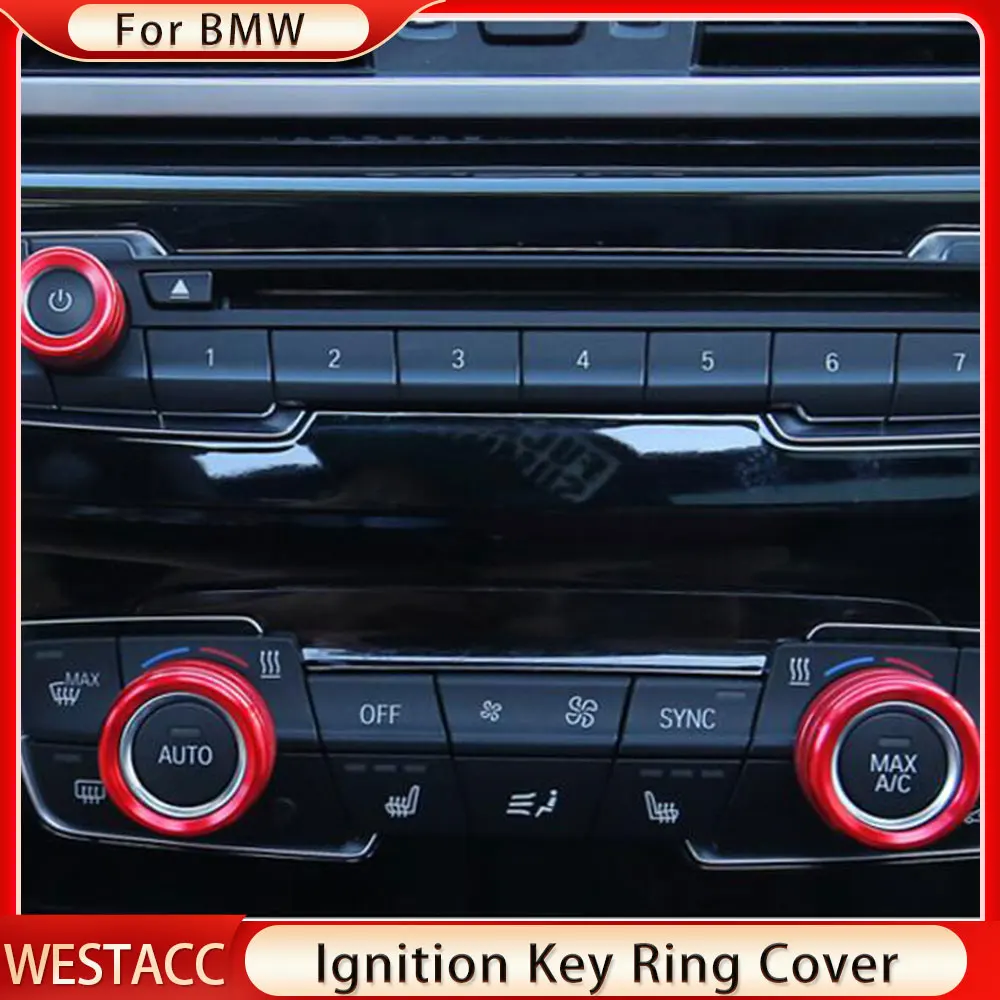 3Pcs Air Conditioning Knob Audio Volume Control Button Ring Cover for BMW 1 2 3 3GT 4 Series X1 Decoration Sticker Accessories image 6