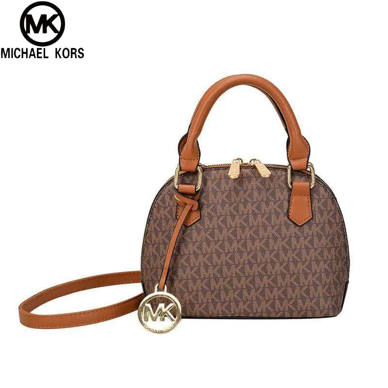 Michael Kors Ole Jet Set Travel Mini PVC Print with Leather Women's Handheld Crossbody Tote Bag, Elegant Women's Classic Style L