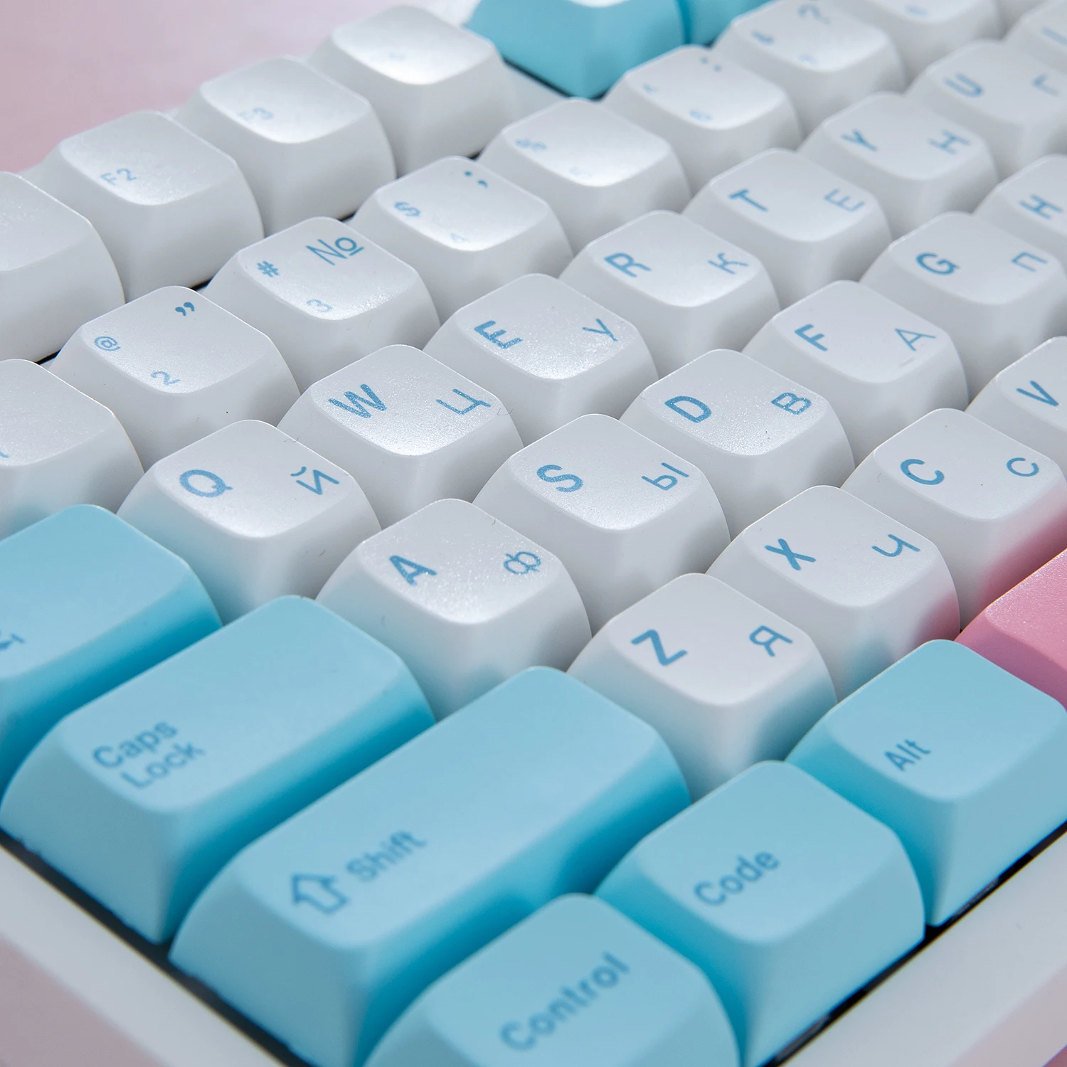 Russian/English Keycap XDA PBT DYE-SUB Profile Milk Cover Keycaps For Cherry MX Switch Mechanical Keyboard White Keycaps