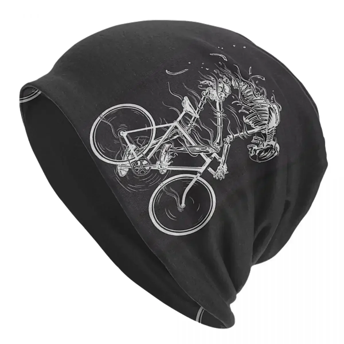 Skeleton Skull Cycle Suitcase Unisex Adult Beanies Caps Knitted Bonnet Hat Warm Hip Hop Autumn Winter Outdoor Skullies Hats