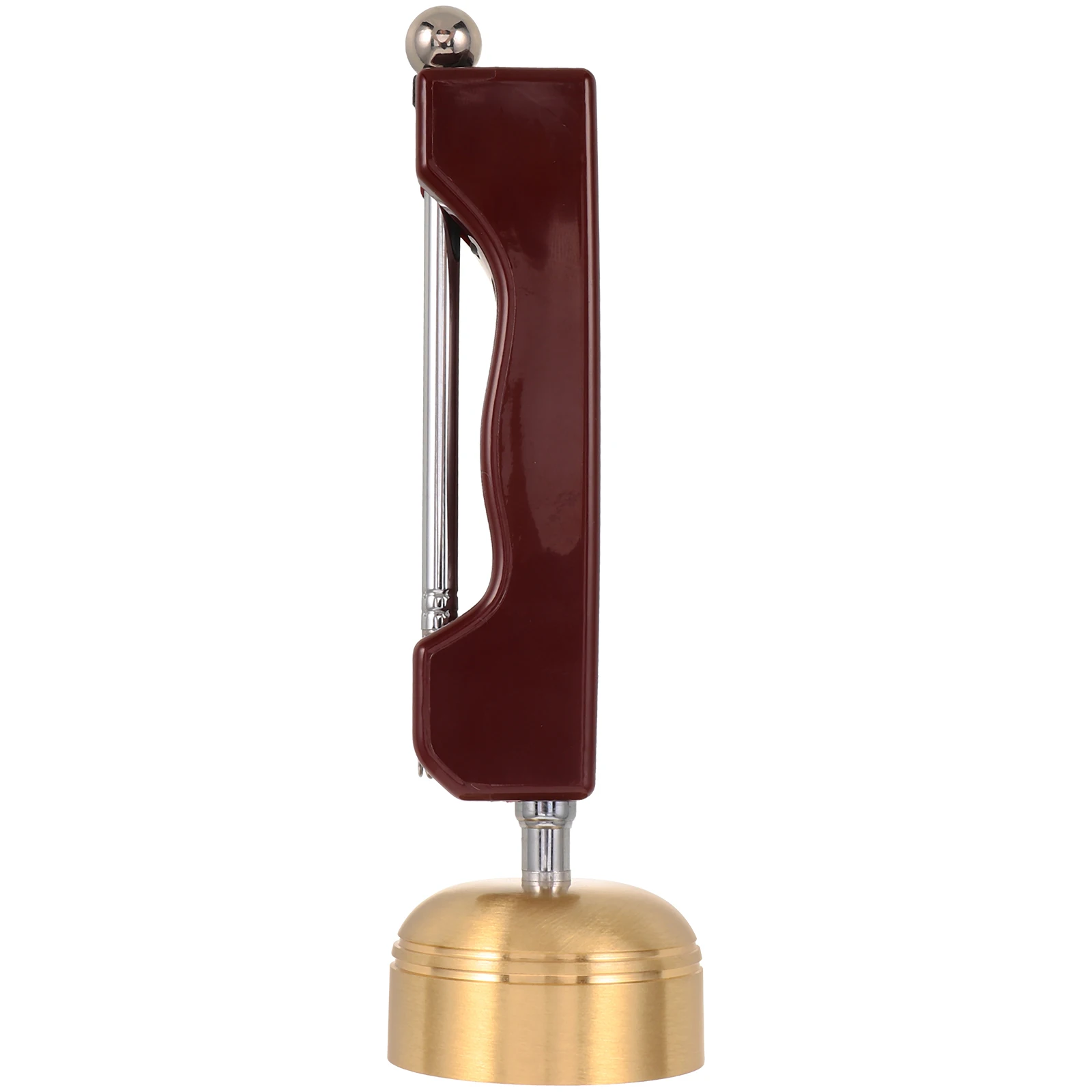 

Prayer Handheld Copper Temple Small Lightweight Extendable Wooden Handle Retractable Design Spiritual Ritual Chime For