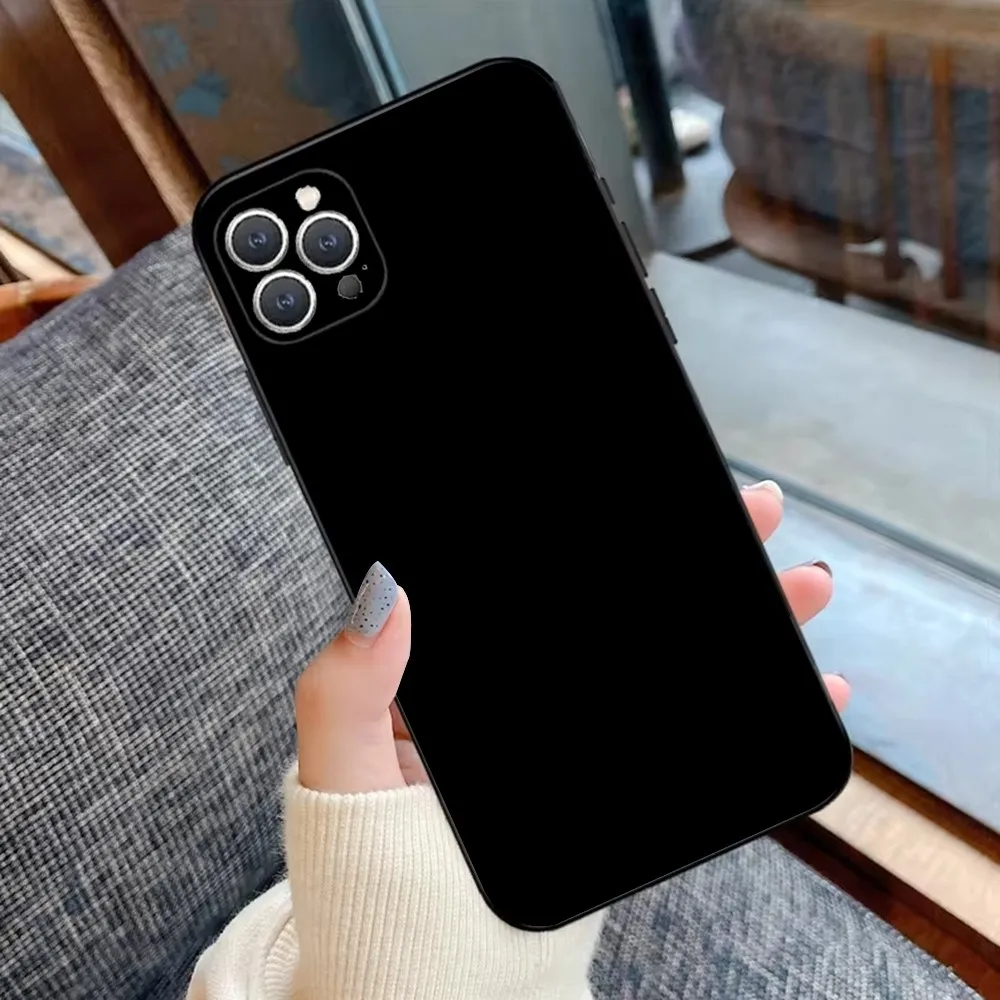 حافظة هاتف H-Haunted Mansion لهاتف iPhone 15,14,13,12,11,Plus,Pro Max,XS,X,XR,SE,Mini,8,7 غطاء أسود من السيليكون الناعم