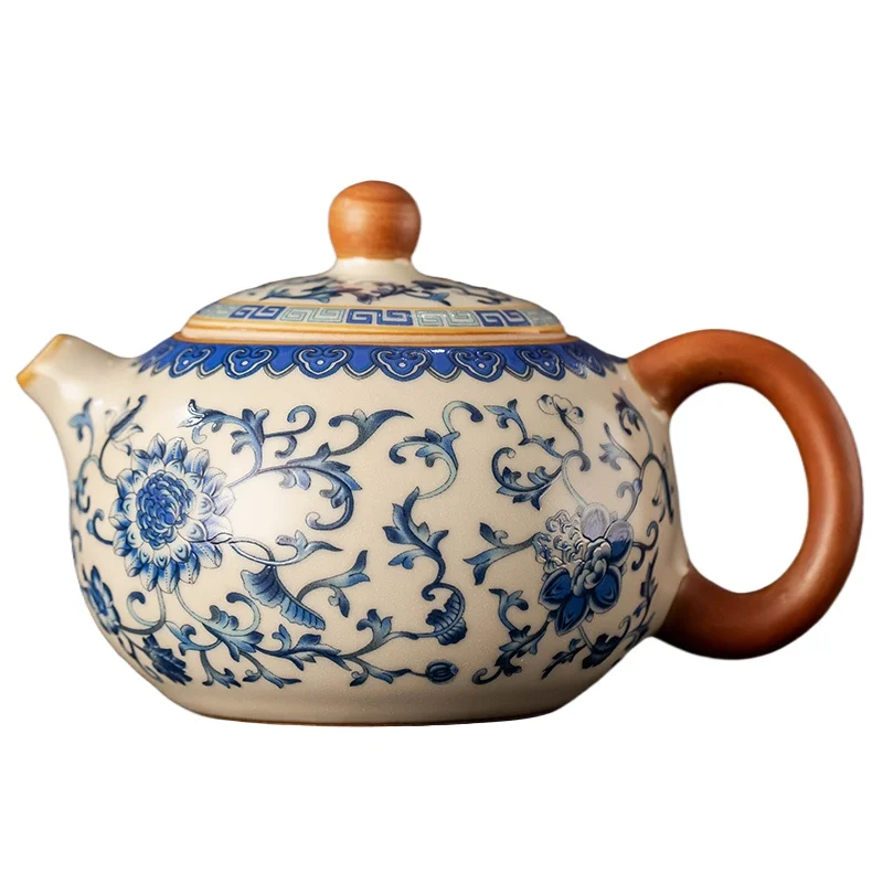 Celadon Ru Kiln Xishi Teapot Set Single Pot Tea Brewer Household High-grade Ceramic Kung Fu Tea Set