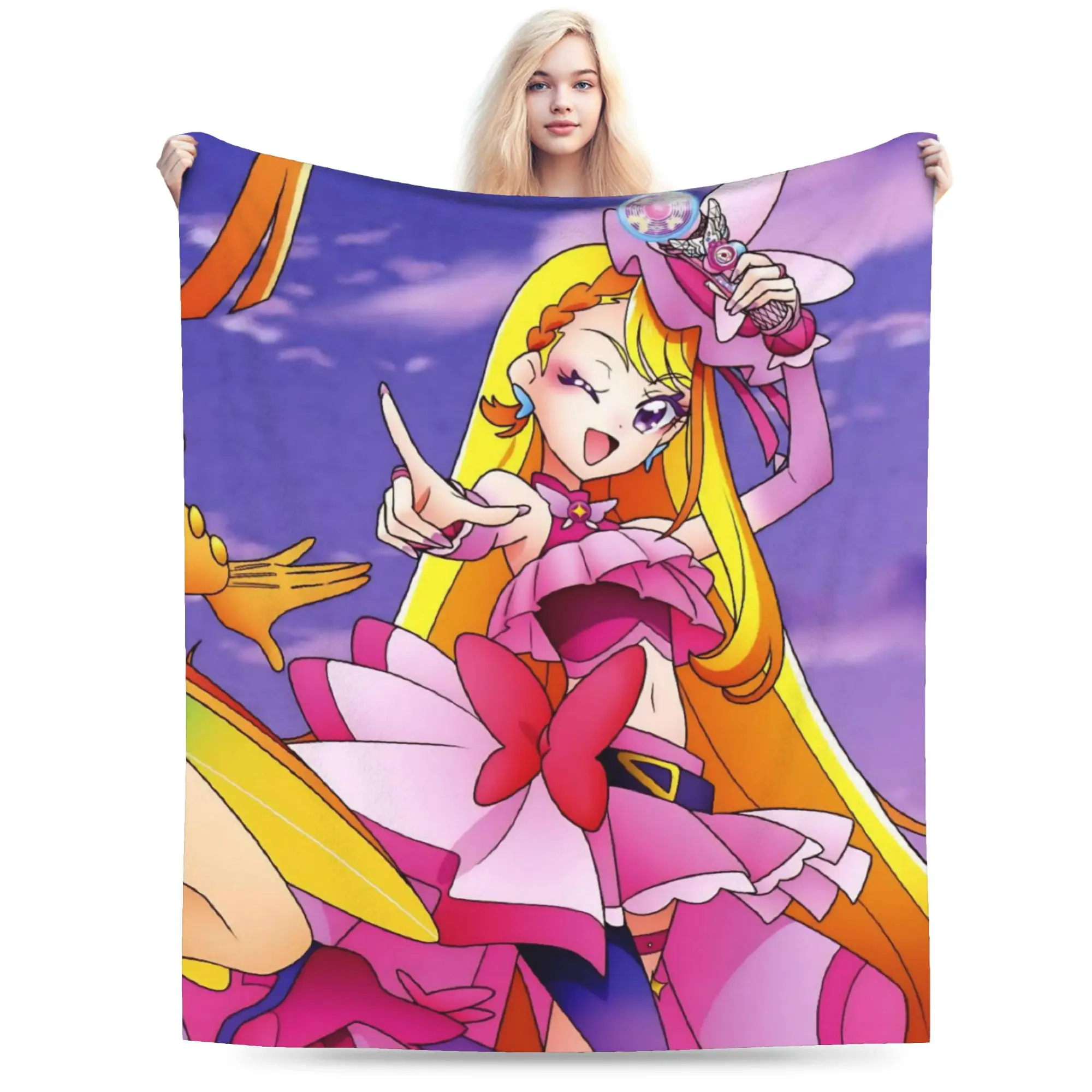 Soaring Sky Pretty Cure Blanket Multiple Sizes Soft Fuzzy Plush  Throw Blankets for Couch Sofa and Bed