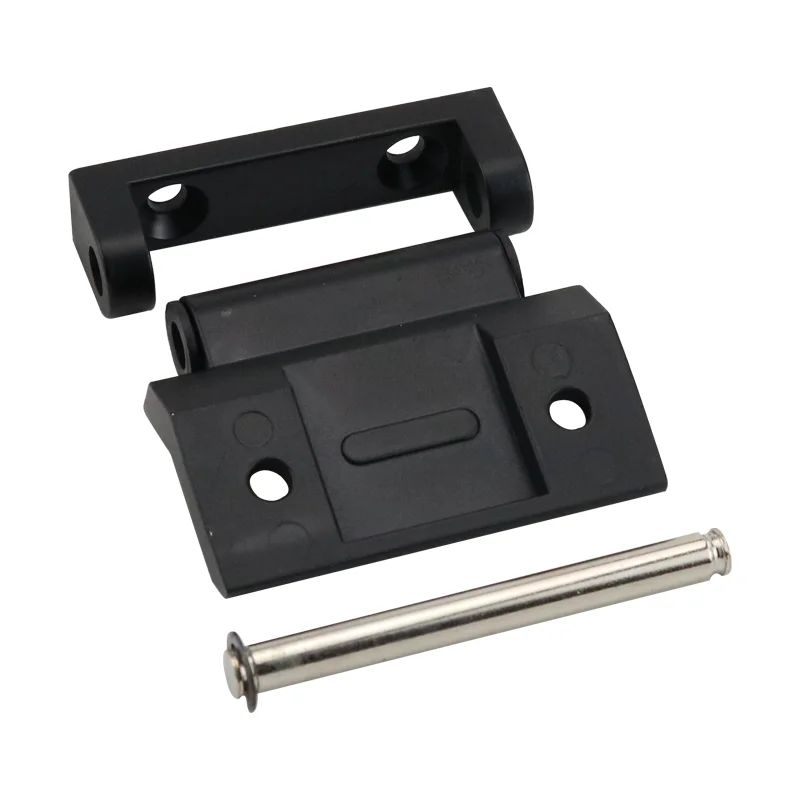 2pcs Zinc Alloy Black Hinge for Industrial Automation Machinery Cabinet Chassis Communication Equipment - Heavy Duty Door Hinge