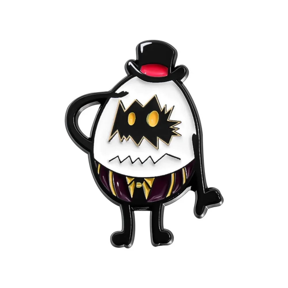 أنيمي تشارلي راديو شيطان الفنادق بروش المينا الاستور السير Pentious سعيد نزل شارة دبوس تأثيري المشجعين هدية الرجال النساء حقيبة مجوهرات #4