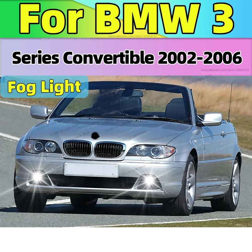 

20000LM LED Fog Lamp Car Fog Light Front Bulb 6000K Ultra Bright For BMW 3 Series Convertible 2002 2003 2004 2005 2006