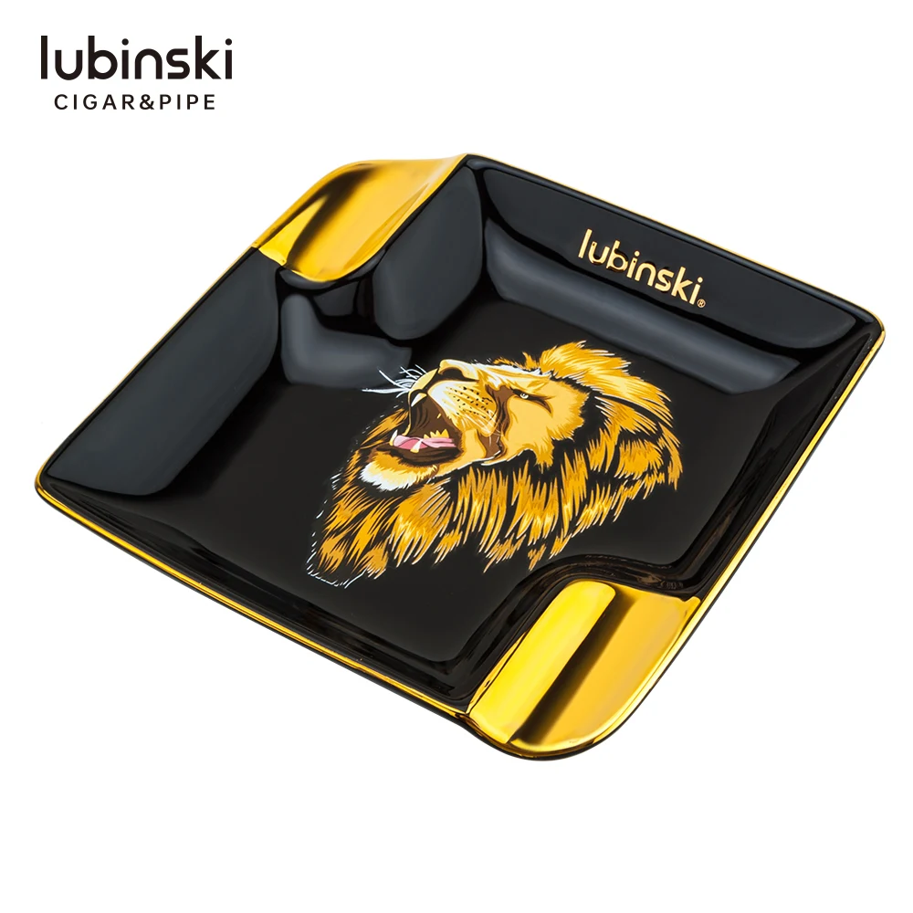 

LUBINSKI Luxury Ceramic Cigar Holder Stand Ashtray Gadget