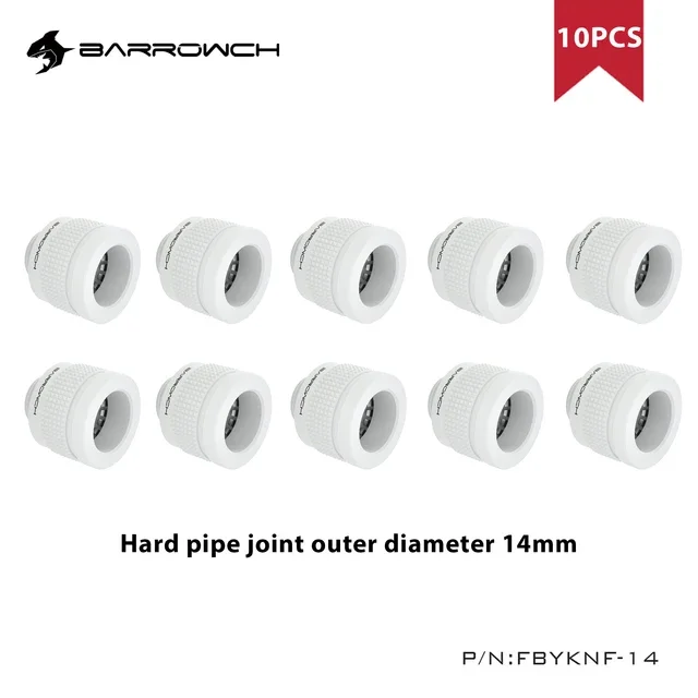 Barrowch 8/10pcs Wolverine OD14mm 16 มม.super anti-off hard ข้อต่อท่อ Water Cooling Connector ข้อต่อ G1/4 ด้าย PETG อะคริลิค