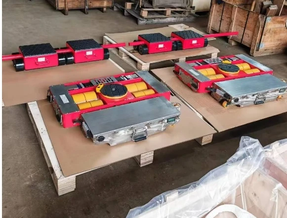 Heavy Duty Electric Roller Trolley Transporter 10Ton to 60Ton for Material Handling Equipment Parts 360 Degree Move Vehicle