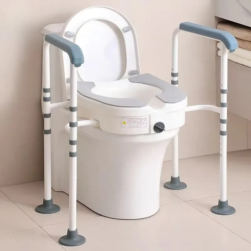 Toilet Safety Frame Raised Toilet Seat with Handles for Elderly Pregnant Women Post Surgery Recovery Bathroom Aid Stand Up
