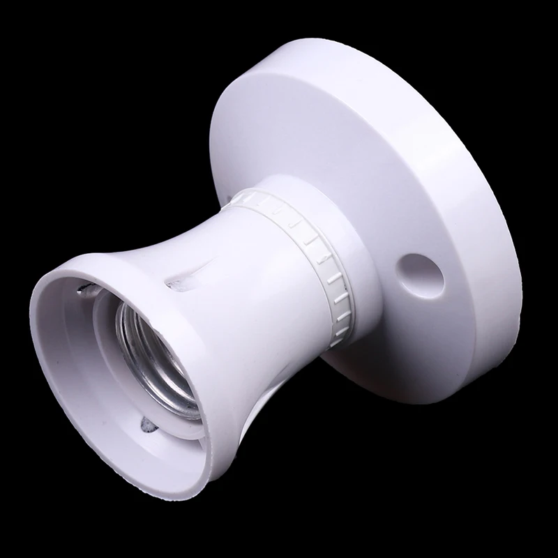 E27 Screw Ceiling Lamp Head LED Lamp Holder Desktop Led Lighting Base Socket Heat resistant round lamp holder