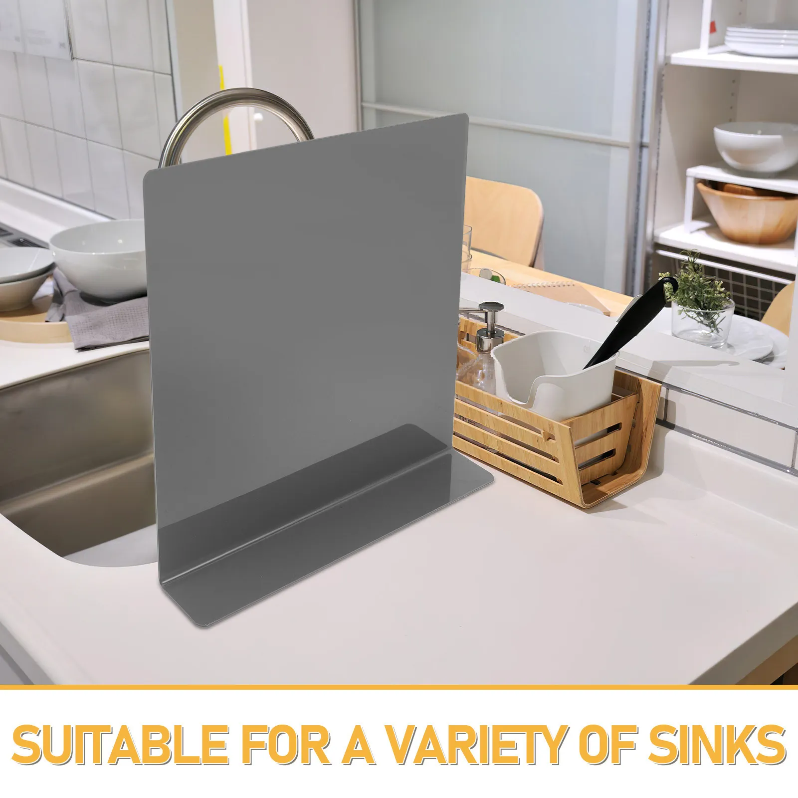 2 Pcs Pool Splash Guard Pvc Sink Shield Kitchen Panel Barrier Baffle Countertop Water