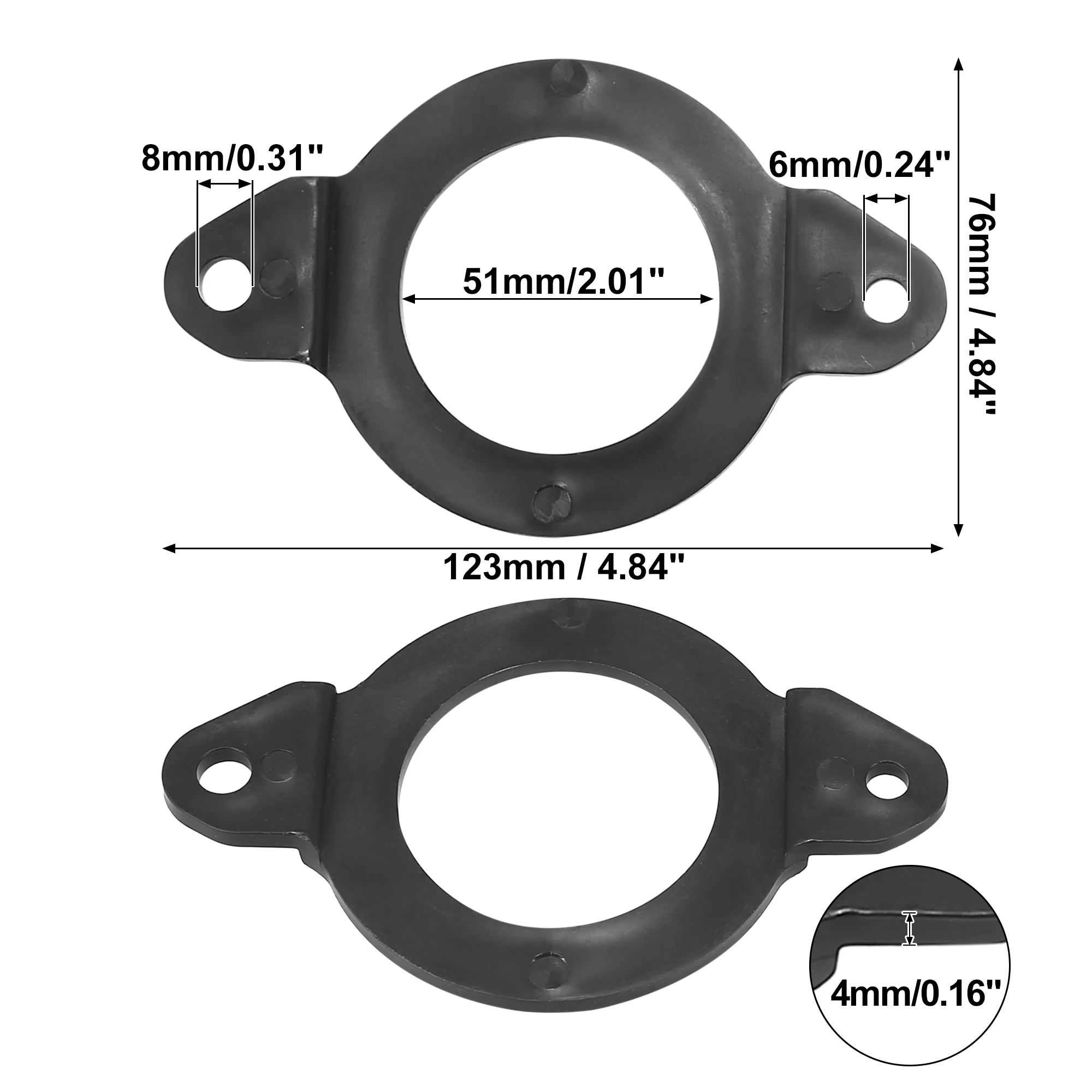 Uxcell 2 Pcs Black Plastic Speaker Mounting Adapter Bracket Rings for Toyota Corolla 2009-2019 for Toyota 4Runner 2010-2019