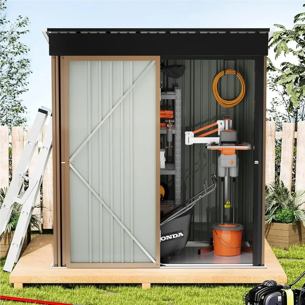 

Outdoor Storage Shed, 5x3 FT Utility Tool Shed Storage House with Lockable Door