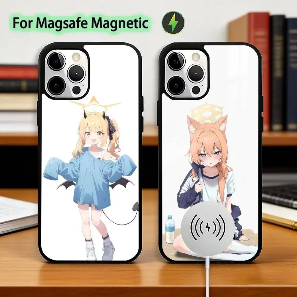 

Lochi Mari Cute Blue Archive Phone Case For iPhone17,16,15,14,13,12,11 Plus,Pro Compatible with magnetic wireless charging