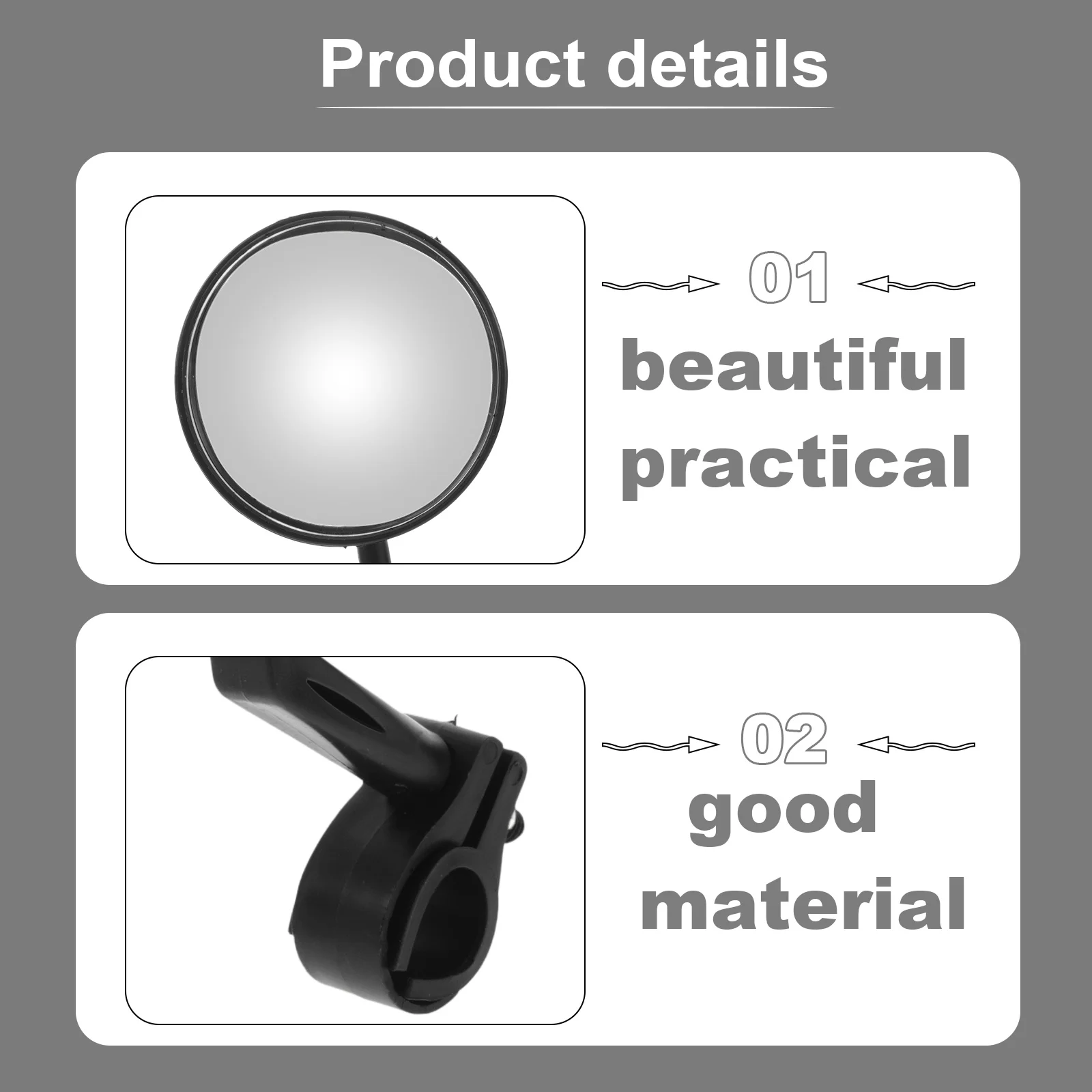 2 قطعة مرآة الرؤية الخلفية للدراجة 360 درجة دوران مرآة محدبة العالمي صالح سكوتر كهربائي المقاود دراجة نارية دراجة