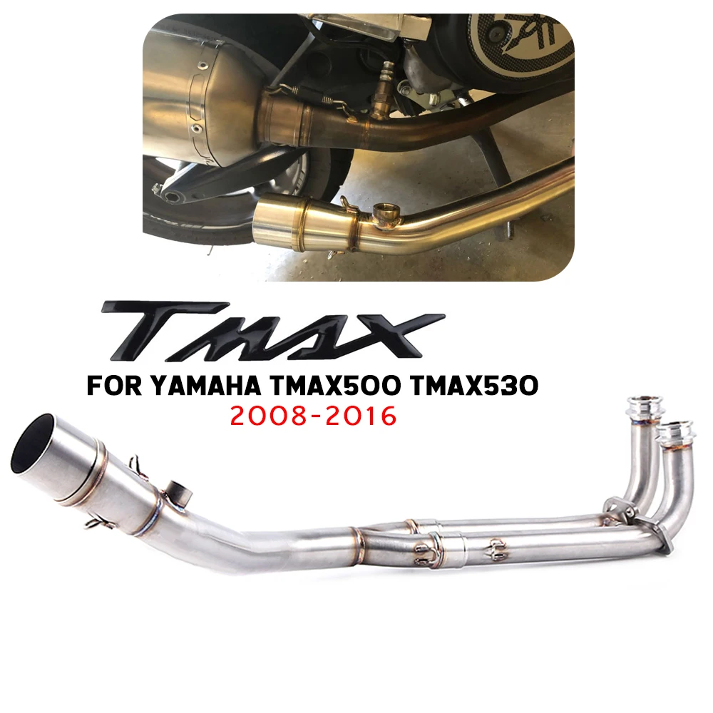 

Motorcycle Slip On For Yamaha Tmax 500 530 Yp500 2008-2016 With Exhaust Tmax530 Tamx500 Motorcycle Exhaust Muffler Full System