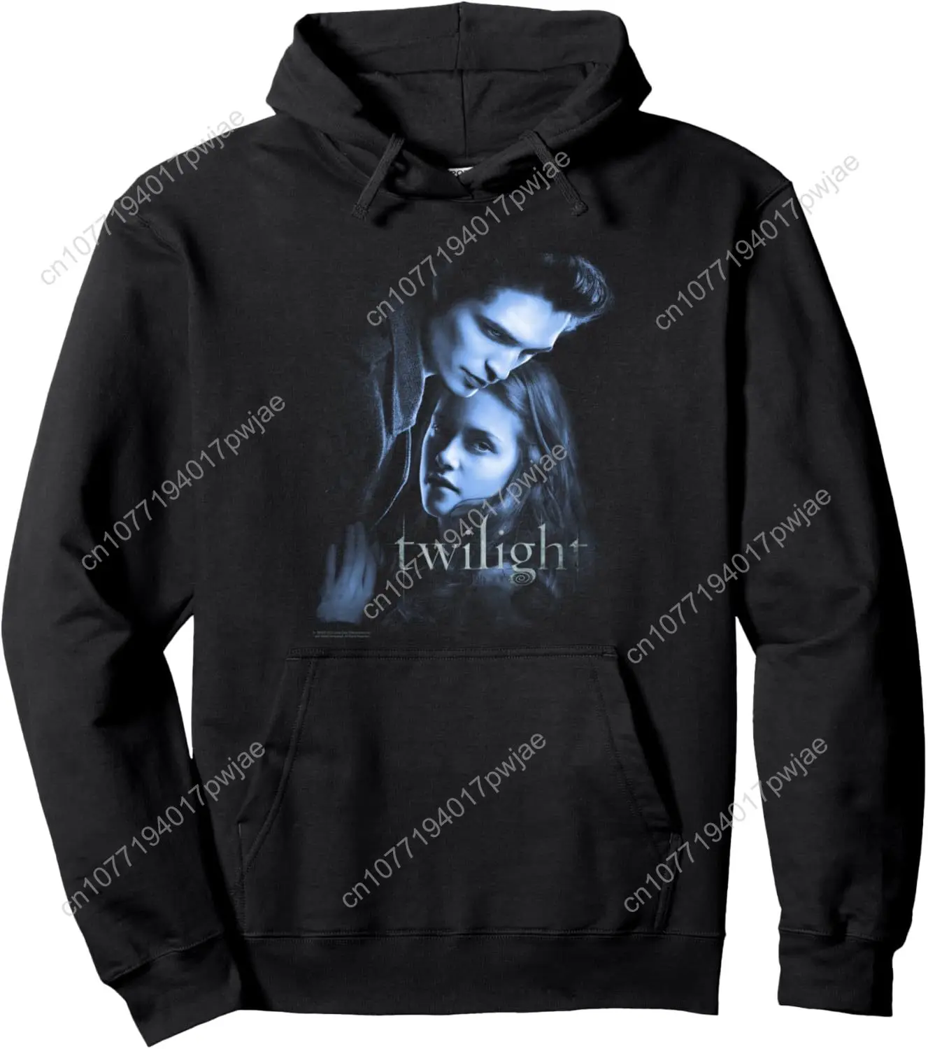 

Twilight Main Poster Edward and Bella Blue Embrace Movie Pullover Hoodie