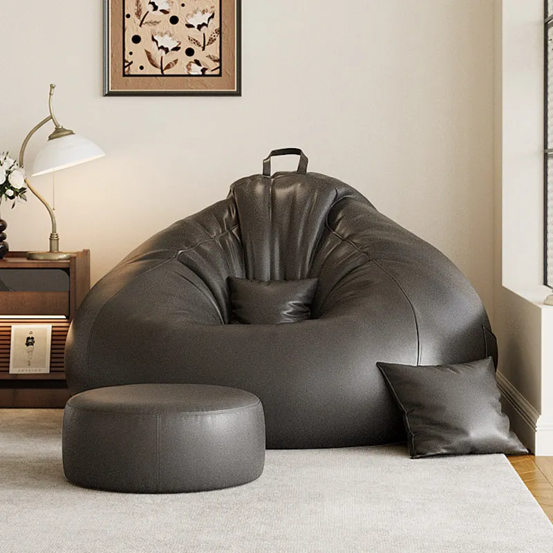 Sofás de Puff Acolchados de Lujo para Sala de Estar, Sofás de Puff Sencillos para Interiores, Puff Moderno para el Suelo con Relleno, Muebles Nórdicos