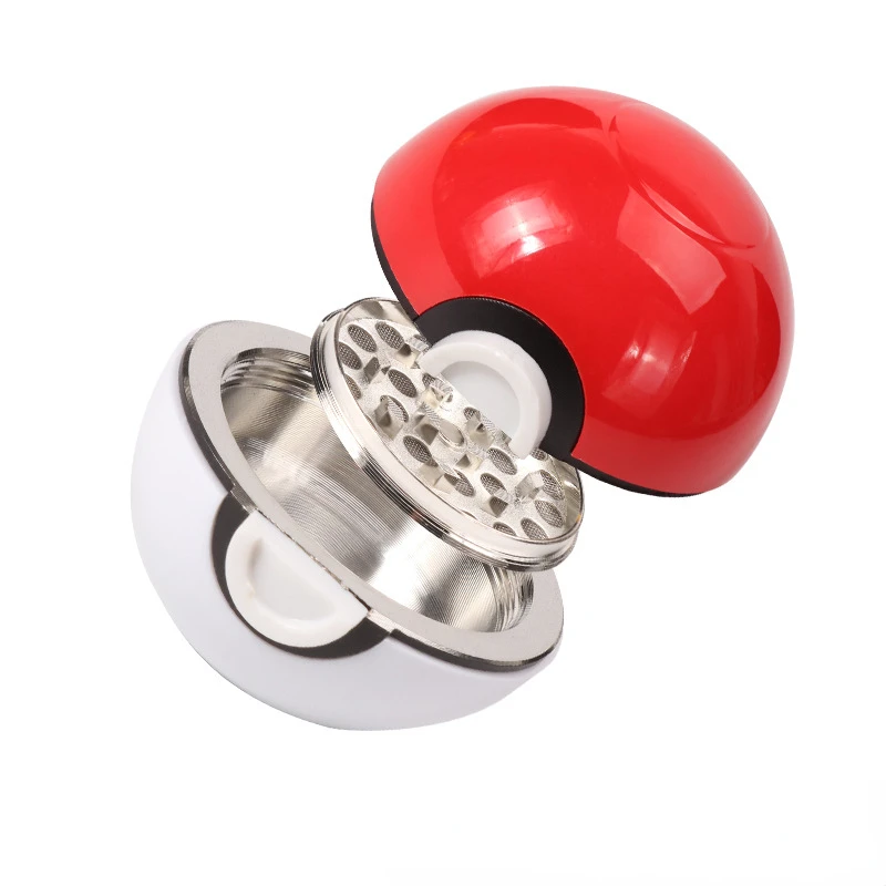 

Cute Grinder for Smoke 3 Layers Herb Grinder With Zinc Alloy Teeth Pokeball Tobacco Grinder Smoking Pipe Accessories Cool Gadget