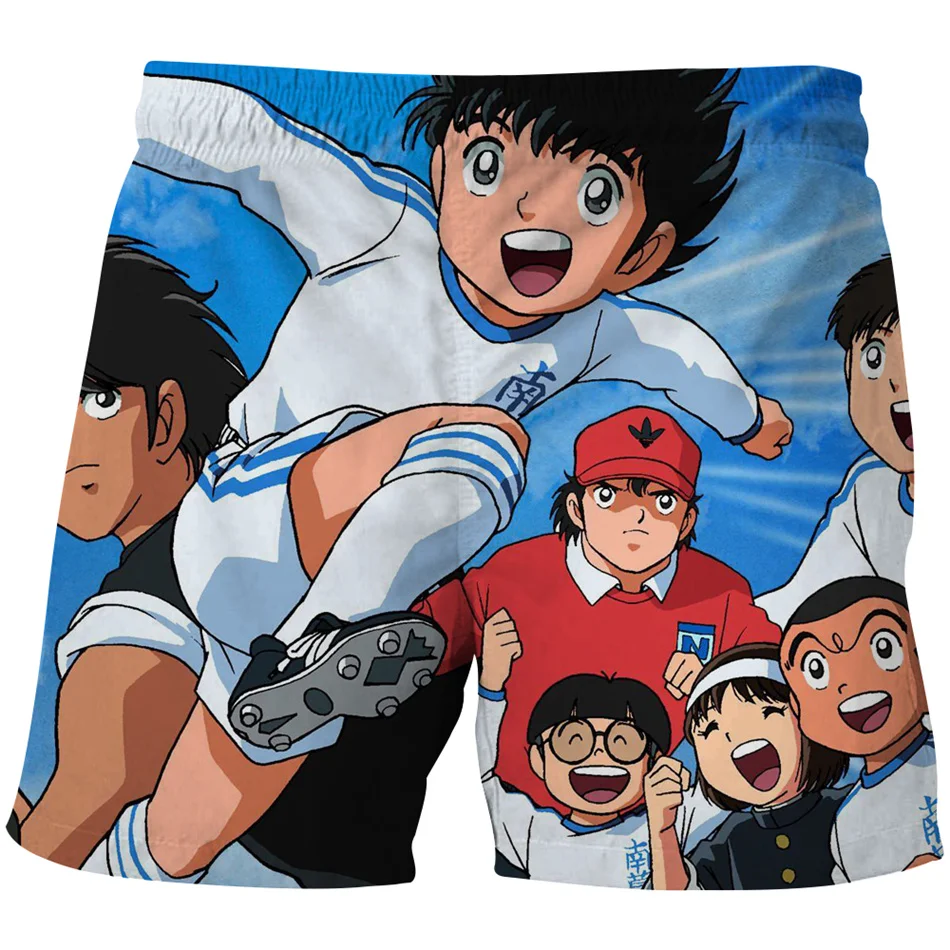 Beach Shorts Japanese Anime Captain Tsubasa 3D Print kids Casual Beach Shorts Fashion Streetwear Short Pants Trousers Clothing image 4
