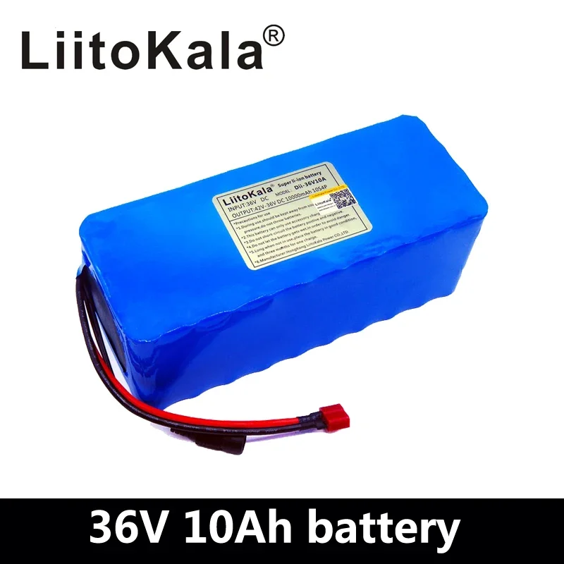 LiitoKala 36V 10ah 500W 18650 lithium battery 36V 8AH Electric bike battery with PVC case for electric bicycle