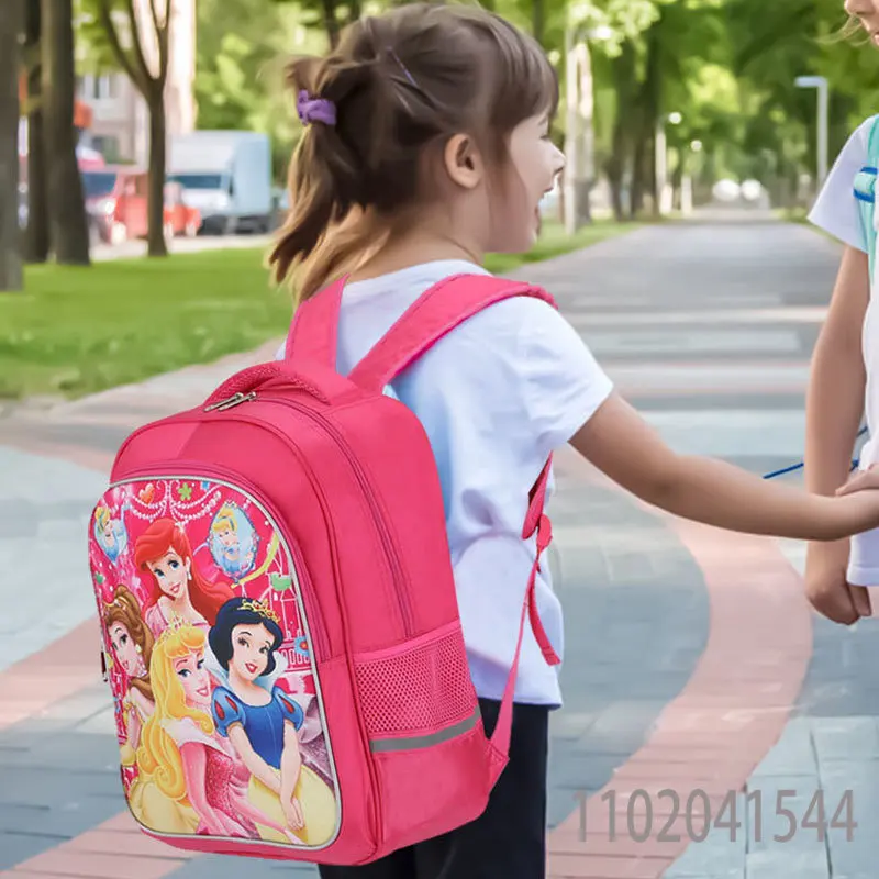 Disney Princess Schoolbag for Girls Kindergarten Primary School Student Waterproof Cute Backpack Large Capacity Multi-function