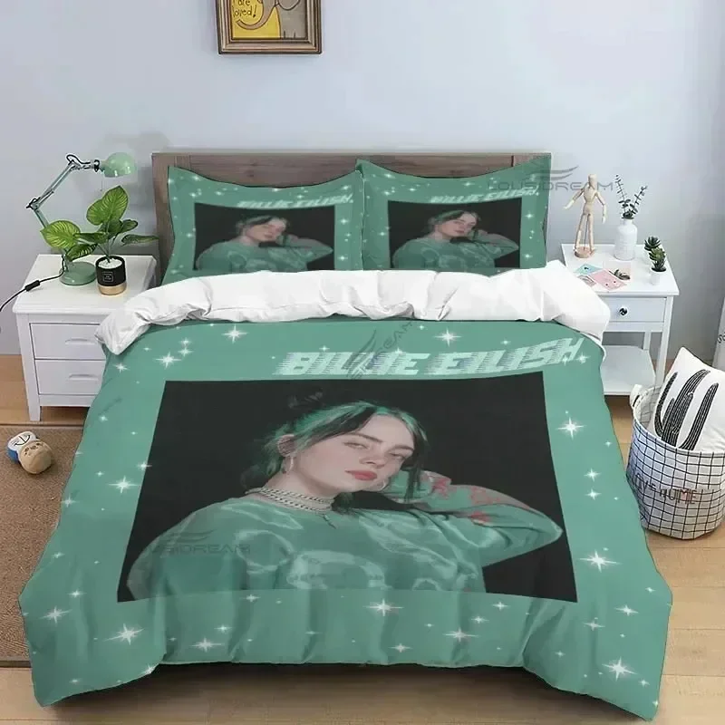 Luxury New 3D Print Popular Star B-E Singer Bedding Set Duvet Cover Bed Set Quilt Cover Pillowcase Size Boys Adult Bedding Set 3