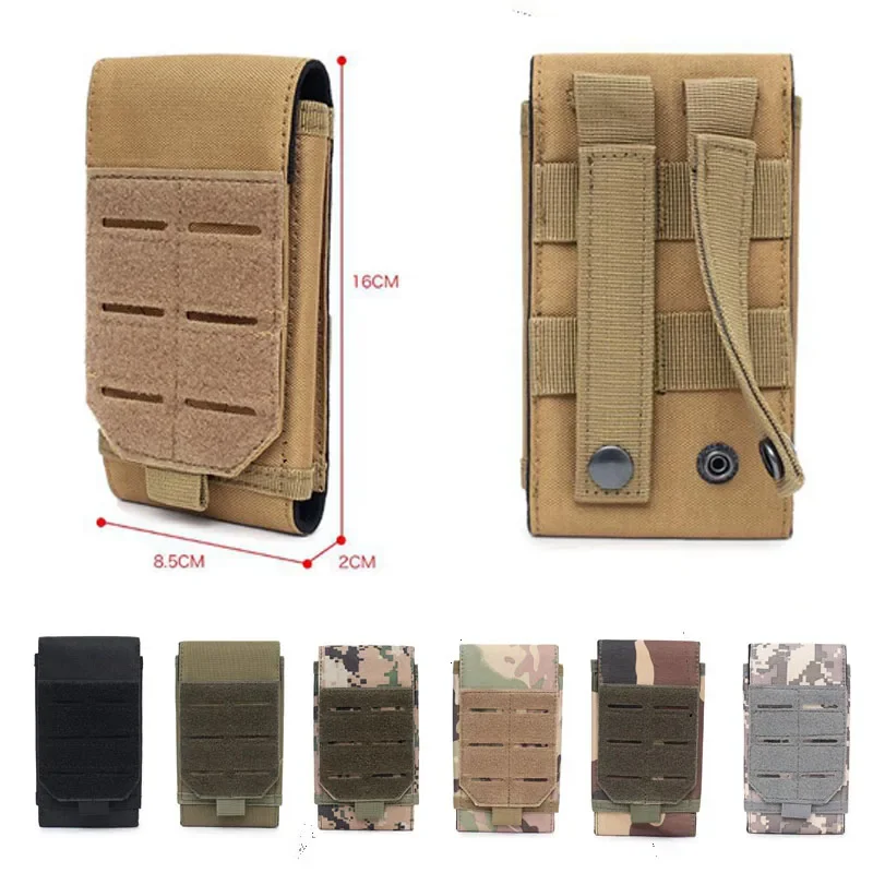 

Molle Phone Pouch Tactical Cell Phone Holster Radio Holder Outdoor Sports Running Hunting Camping Hiking EDC Tool Waist Bag