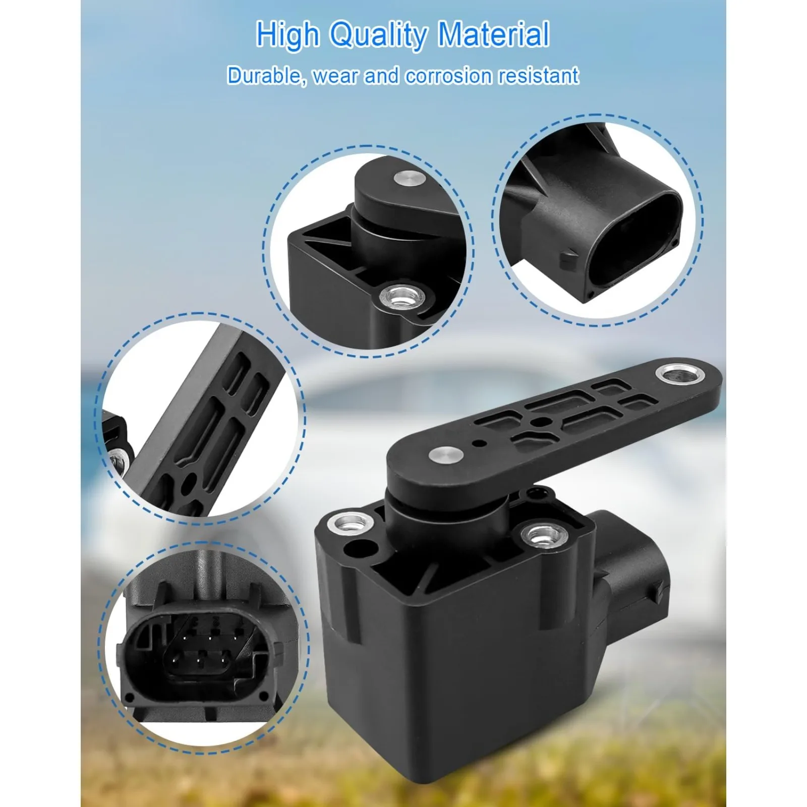 Suspension Height Level Sensor Fit for Benz C230 CL550 CLK500 E320 GL450 ML350 S430 CL65 AMG Replace 0105427717, 2 Pcs