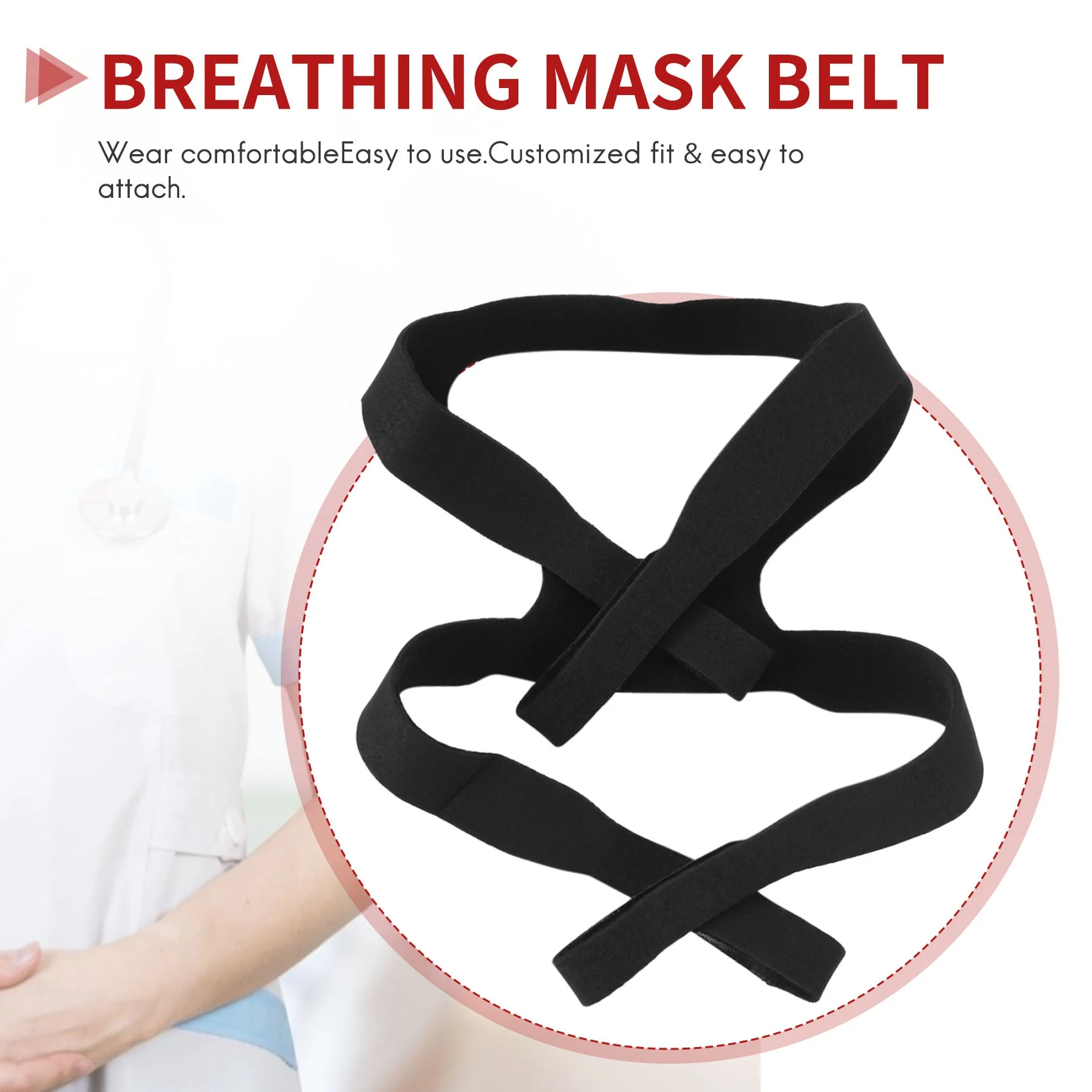 Universal CPAP Mask Headgear Strap for ResMed Mirage Series, Philips Respironics CPAP (Headgear Only)