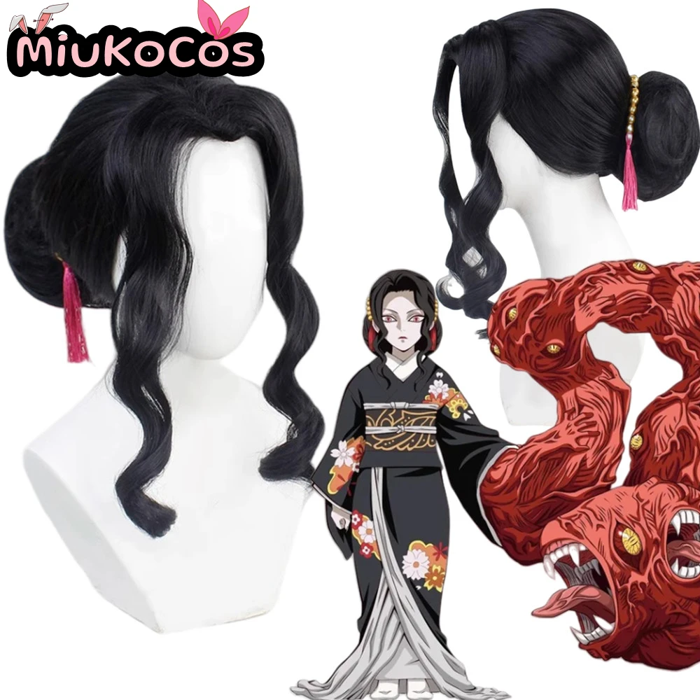 

В НАЛИЧИИ Женский Muzan Kibutsuji Косплей Парик MiukoCosplay Аниме Demon Slayer Косплей