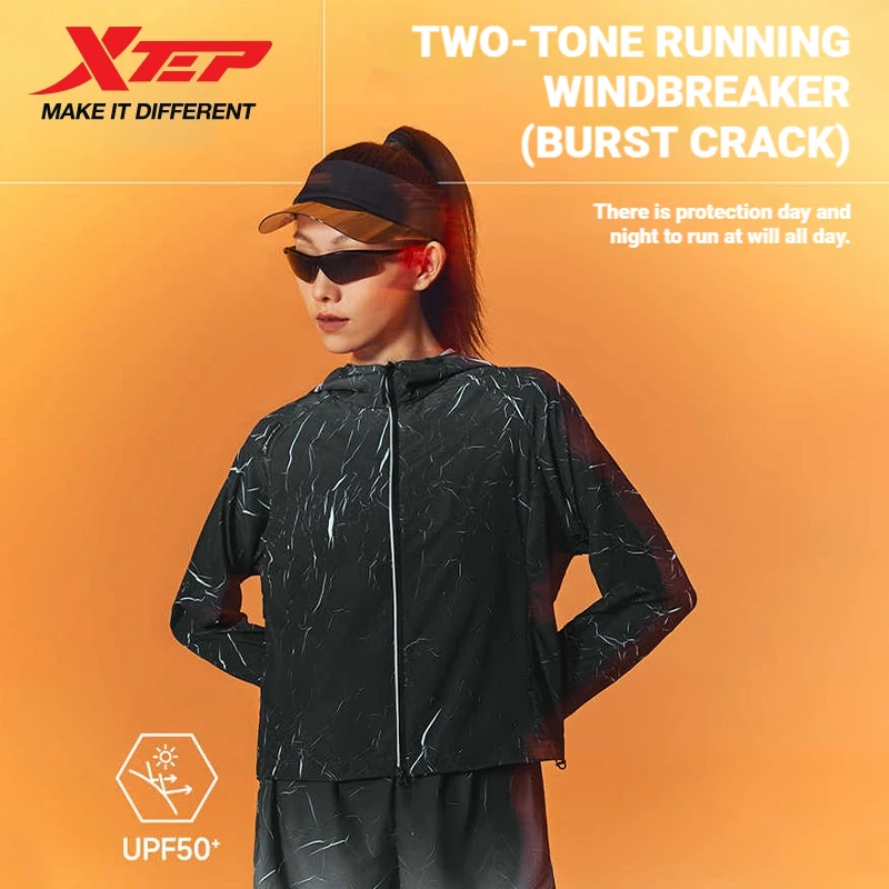 

Xtep 2026 Новая мужская куртка с капюшоном для тренировок, удобная черная фитнес-кардиган-куртка на молнии, спортивная одежда 874228140125