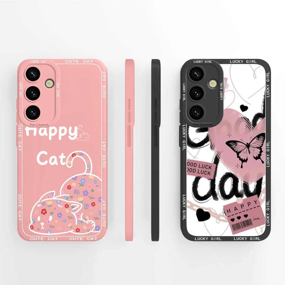 For Samsung Galaxy S24 Plus FE Ultra 5G Case Cute Flowers Silicone Soft Shell For SamsungS24 Plus S24FE S24Ultra 5G Funda Bumper