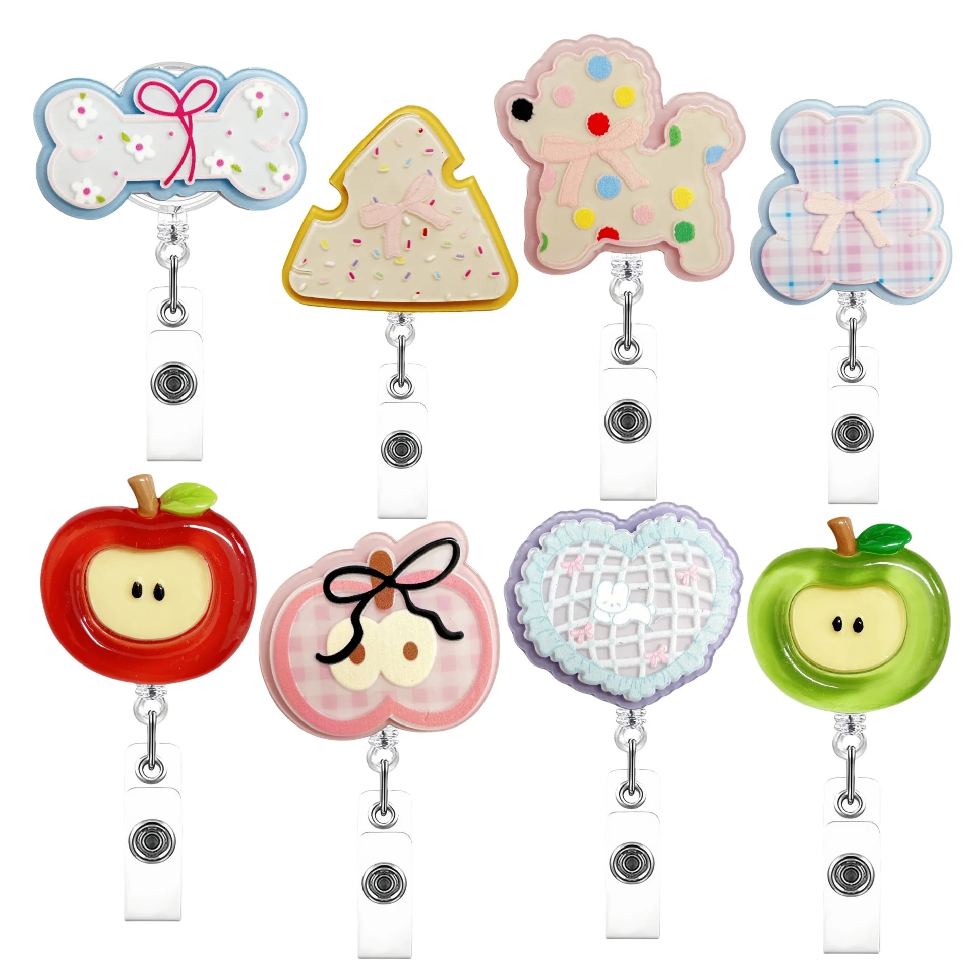 Nurse Badge Holder Reliable Swivel Alligator Clip Badge Reel Retractable Acrylic Badge Reel Compact For Teachers Doctors Exhibit
