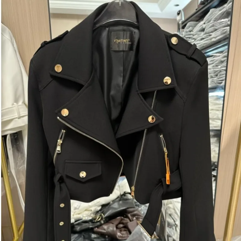 OCEANLOVE Zip bundy Dámské jednobarevné jaro podzim korejská móda krátké outfity vintage streetwear jednoduché chaqueta mujer - náhled 3