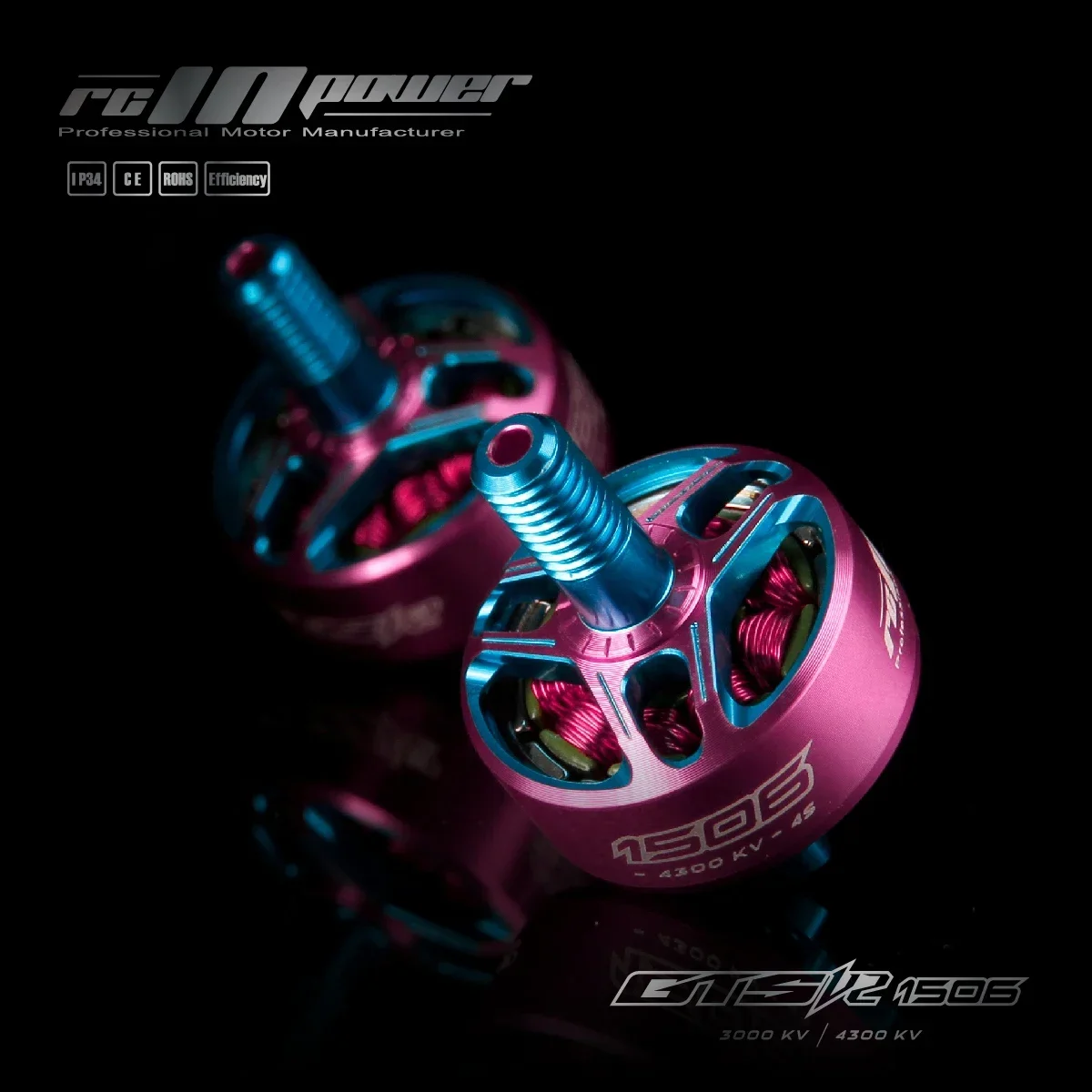 RCINPOWER GTS V2 1506 Brushless Motor 4300KV 4S 3000KV 6S LIPO (1PC)