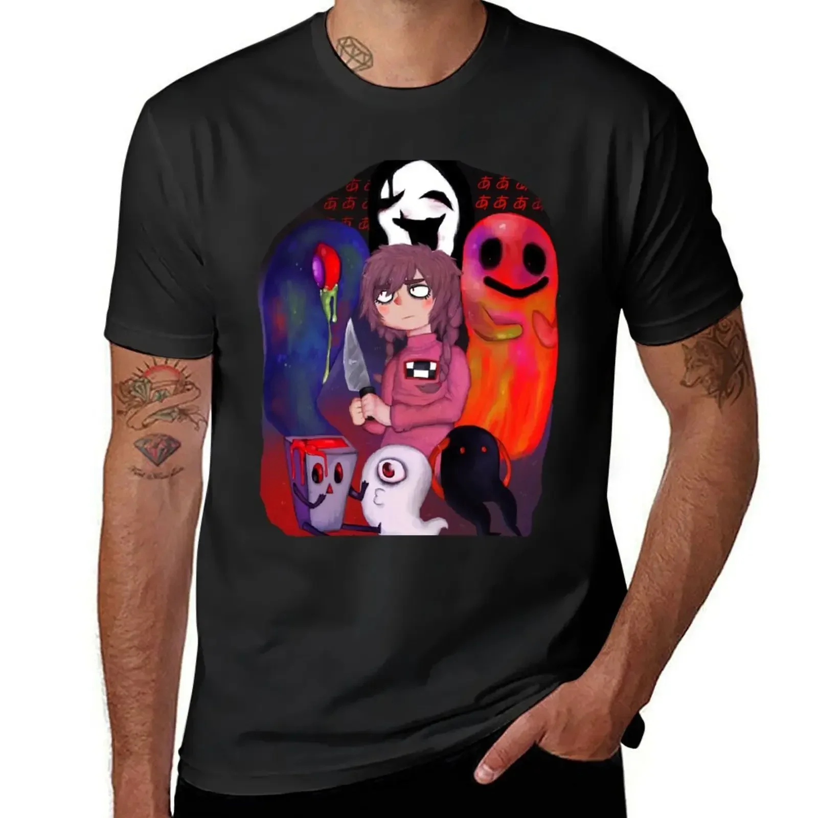 Yume Nikki T-Shirt for a boy customs vintage tops heavy weight t shirts for men